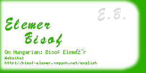 elemer bisof business card